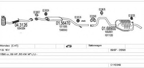 MTS C110349003316 Exhaust System